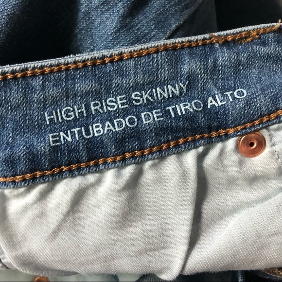 NEW High Rise Skinny Jeans Distressed Blue Size 6 Wild Fable NWT - Picture 7 of 14